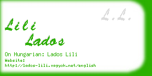 lili lados business card